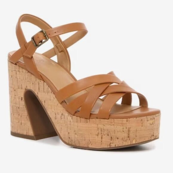 BRAND NEW INDIGO OPEN-TOE BLOCK HEEL SANDAL - Picture 5 of 16